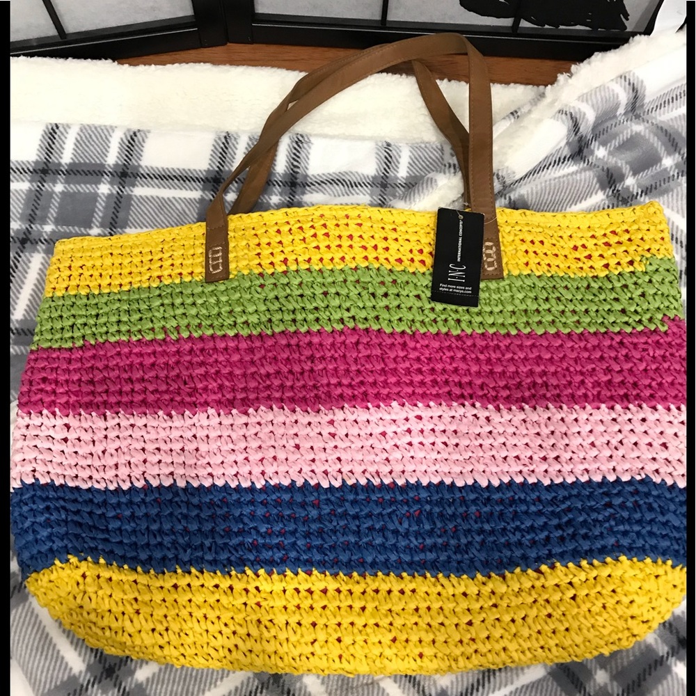 Inc multicolor beach bag.(MM)